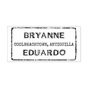 Custom Destination Wedding Faux Passport Stamp