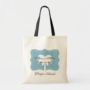 Custom destination wedding tote bag with chic logo
