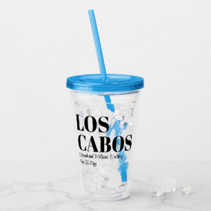 Custom Destination Wedding Welcome to Los Cabos Acrylic Tumbler