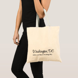 Custom Destination Wedding Welcome to Washington Tote Bag
