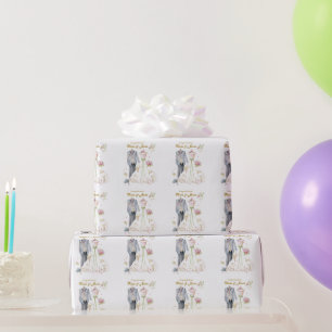 Custom details Bride & Groom Congratulations! Wrapping Paper