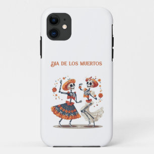 Custom Día de los Muertos Dancing Skeleton Couple iPhone 11 Case