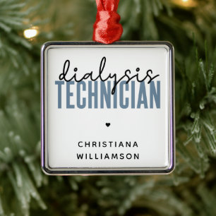 Custom Dialysis Technician Nephrology Tech Gifts Metal Tree Decoration