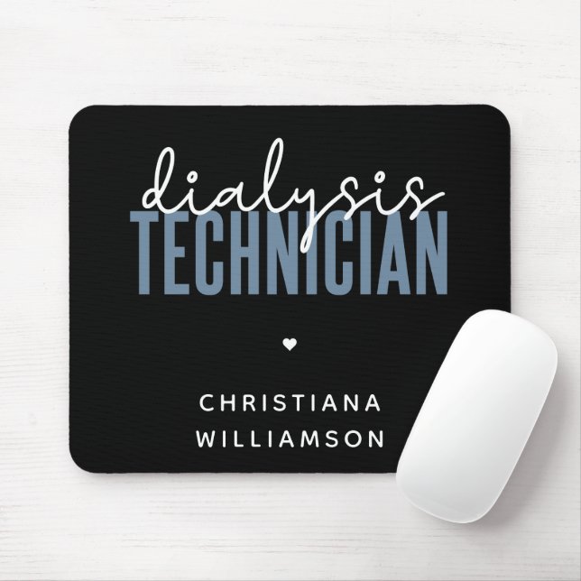 Custom Dialysis Technician | Nephrology Tech Gifts Mouse Mat (With Mouse)