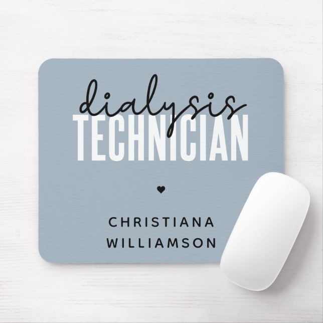 Custom Dialysis Technician | Nephrology Tech Gifts Mouse Mat (With Mouse)
