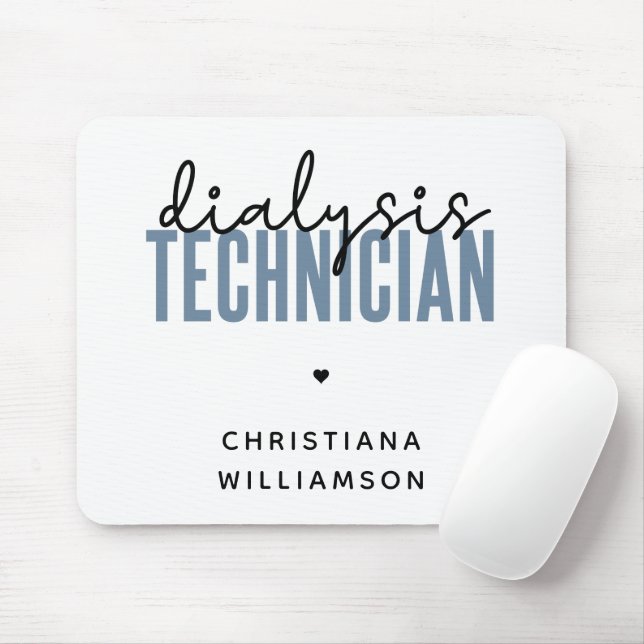 Custom Dialysis Technician | Nephrology Tech Gifts Mouse Mat (With Mouse)
