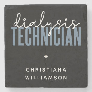 Custom Dialysis Technician Nephrology Tech Gifts Stone Coaster