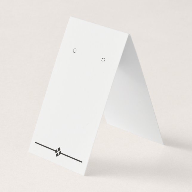 Custom Diamond Folded Tent Earring Display Cards (Front)