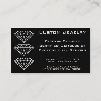 CUSTOM DIAMOND JEWELRY BUSINESS CARD
