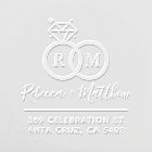 Custom Diamond Ring Names Wedding Return Address