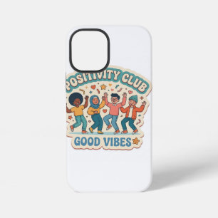 Custom Die-Cut 'Positivity Club - Good Vibes' iPhone 12 Mini Case