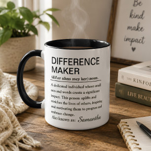 Custom Difference Maker Definition Coffee Mug
