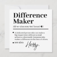 Custom Difference Maker, Mentor Appreciation Gift
