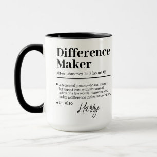 Custom Difference Maker, Mentor Appreciation Gift Mug