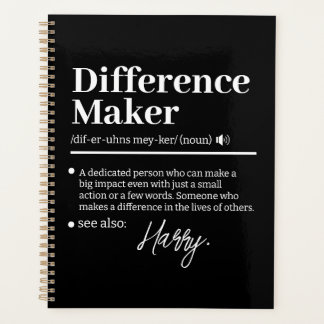 Custom Difference Maker, Mentor Appreciation Gift Planner
