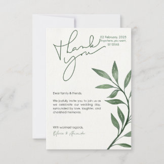 CUSTOM DIGITAL GREEN SAGE Wedding Invitation 