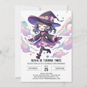 Custom Digital Wizard Birthday Invitation