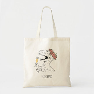 Custom Dino Bridal Party Tote