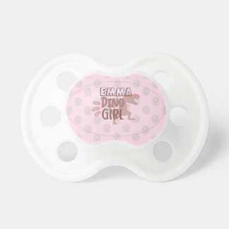 Custom Dino Girl Pacifier Pink