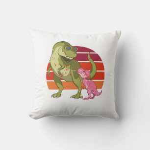 Custom Dino Papasaurus Papa Dad Father Funny T-Shi Cushion