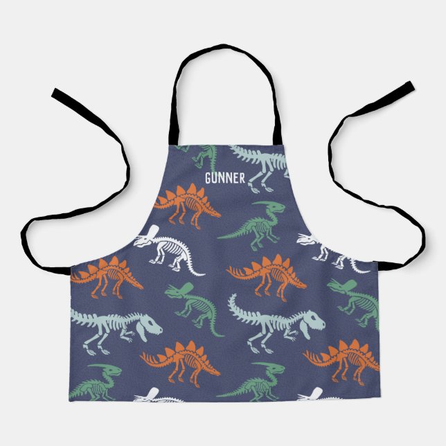 Custom Dinosaur All-Over Print Apron (Front)