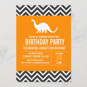 Custom Dinosaurs Birthday Party Invitation for Boy