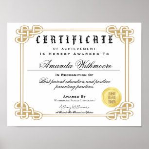 Custom Diploma Certificate Templates Poster
