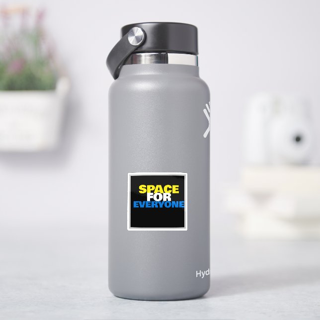 Custom Disability Pride Space For Everyone Black V (HydroFlask)