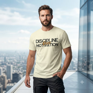 Custom Discipline Over Gym Motivation Graphic Art T-Shirt