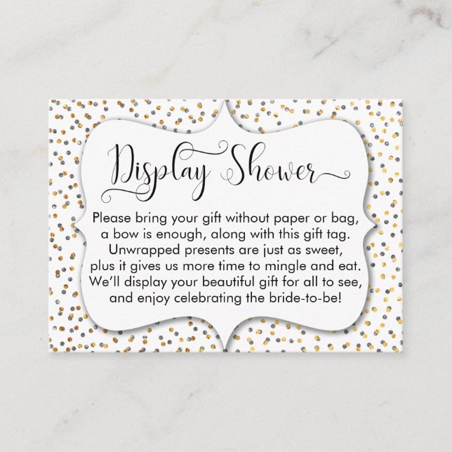 Custom Display Shower Insert, 2 Enclosure Card (Front)