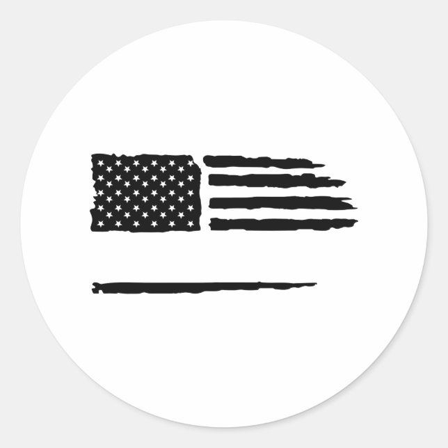 Custom Distressed Flag Classic Round Sticker (Front)