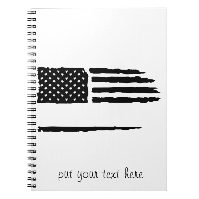 Custom Distressed Flag Notebook (Front)