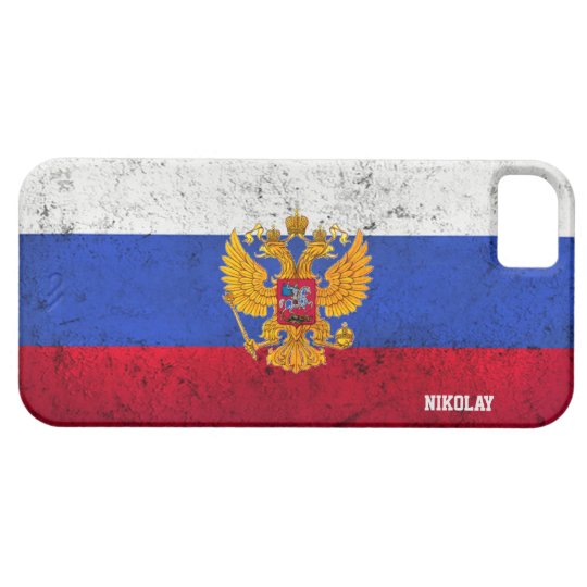 Custom Distressed Russian Flag iPhone Case