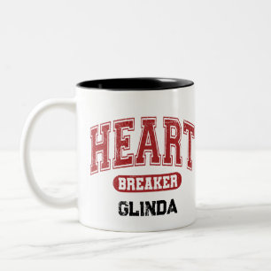 Custom Distressed Varsity Styled Font Two-Tone Coffee Mug