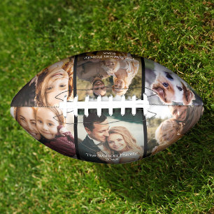 Custom DIY 6 Photo Family Name Cool Modern American Football