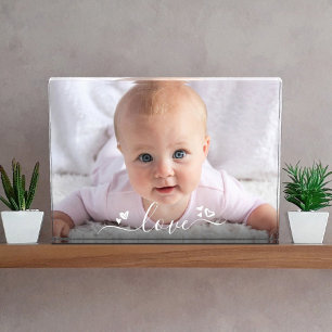 Custom DIY Baby Sweet Cute Love Script Keepsake Photo Block