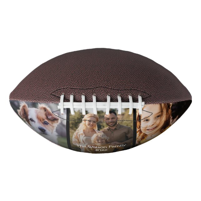 Custom DIY  Photo Family Name Cool Modern Football American Football (Front)