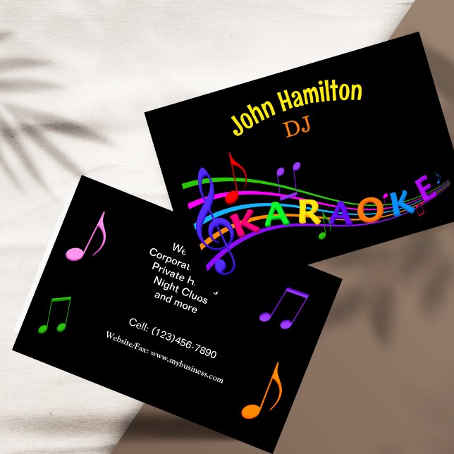 Custom DJ Karaoke Business Card (Creator Uploaded)