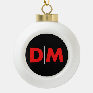 Custom DM Logo Ceramic Ball Christmas Ornament