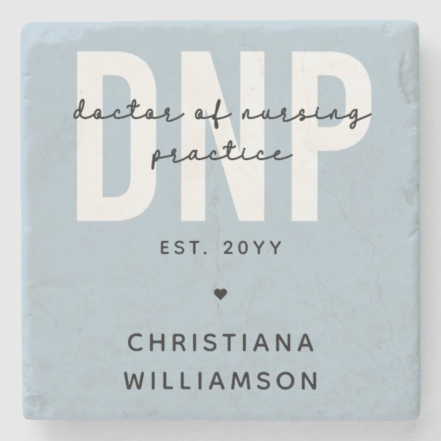 Custom DNP Doctor of Nursing Practice Graduation Stone Coaster (Front)