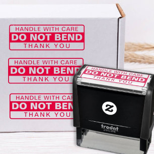 Custom Do Not Bend    Handle with Care Self-inking Stamp