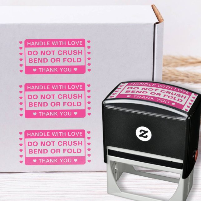 Custom Do Not Bend  | Handle with love Self-inking Stamp (Creator Uploaded)