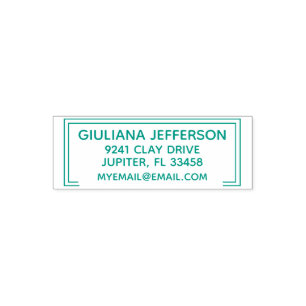 Custom Doble Rectangular Clean and Clear Self-inking Stamp