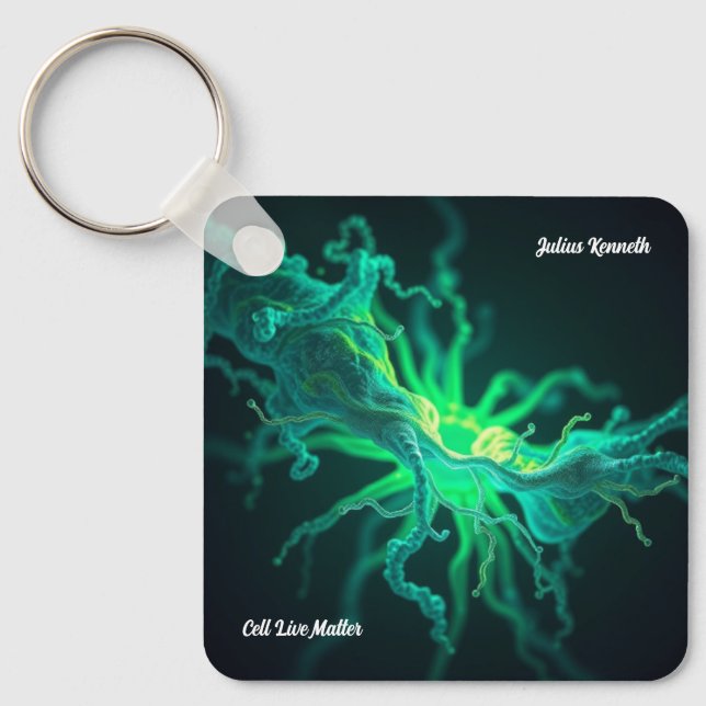 Custom Doctor Nurse Biological Cell Science Art Key Ring (Front)