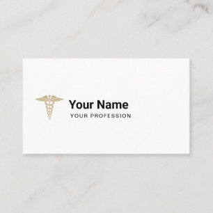Custom Doctor Nurse Caduceus Medical Business Card