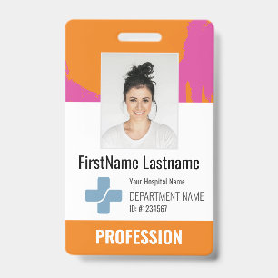 Custom Doctor, Nurse, Health Aide Photo ID Badge