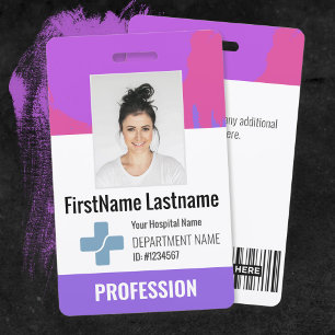 Custom Doctor, Nurse, Health Aide Photo ID Badge