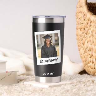 Custom Doctor Phd Graduation Snapshot Style Photo  Insulated Tumbler