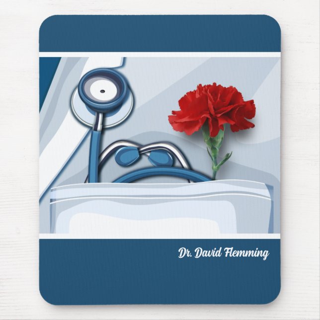 Custom Doctor's Name Gift Mouse Mat (Front)