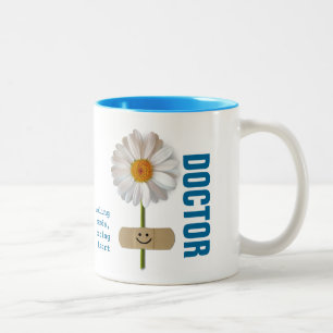 Custom Doctor's Name Smiling Daisy Gift Mugs